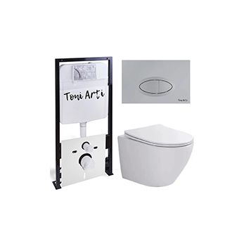 Комплект TONI ARTI TA-01 + Russi с сиденьем с микролифтом, с клавишей Freto TA-0050