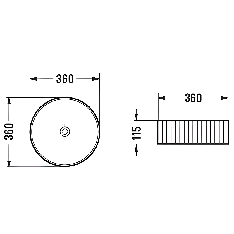Раковина-чаша Comforty 36 78728MW 00-00012531 Белая матовая