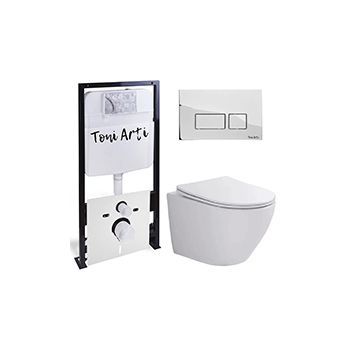 Комплект TONI ARTI TA-01 + Russi с сиденьем с микролифтом, с клавишей Noche TA-0041
