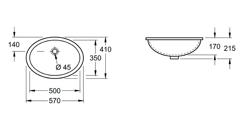 Раковина Villeroy&Boch Evana 57 614700R1 Альпийский белый
