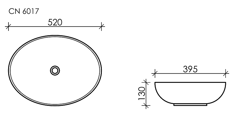 Раковина-чаша Ceramicanova Element 52 CN6017MB Черная матовая