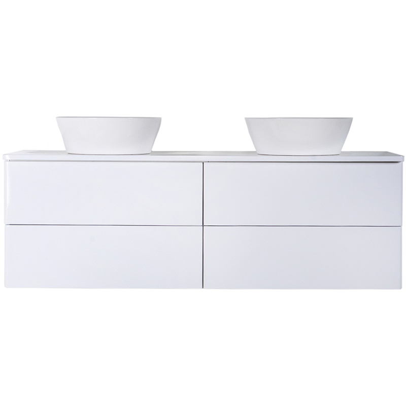 Тумба с раковиной Orange Otto 130 Ot-130TuMDF+B08-360W подвесная Белый глянец