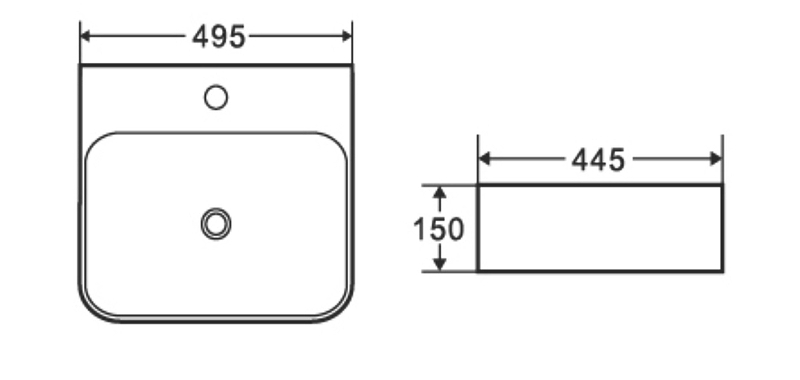 Раковина WeltWasser Elbach 2237 49 10000004580 Белый глянец