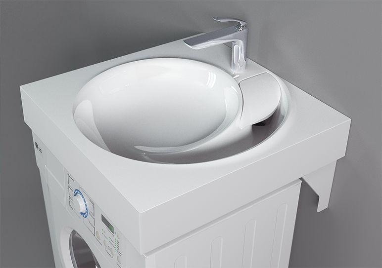 Раковина QOPP 60 4627173210140 на стиральную машину Белая