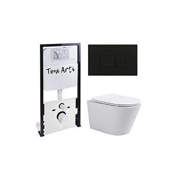 Комплект TONI ARTI TA-01 + Forli с сиденьем с микролифтом, с клавишей Tocco TA-0064