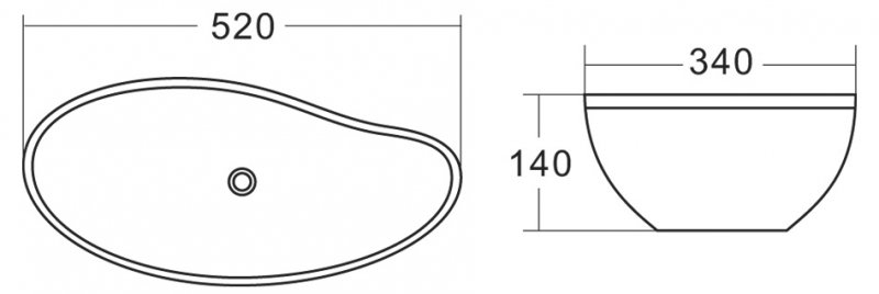 Раковина-чаша BelBagno 52 BB1362 Белая