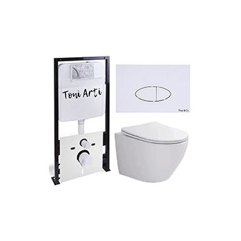 Комплект TONI ARTI TA-01 + Russi с сиденьем с микролифтом, с клавишей Freto TA-0052