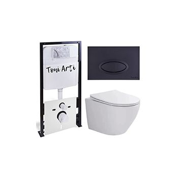 Комплект TONI ARTI TA-01 + Russi с сиденьем с микролифтом, с клавишей Freto TA-0055