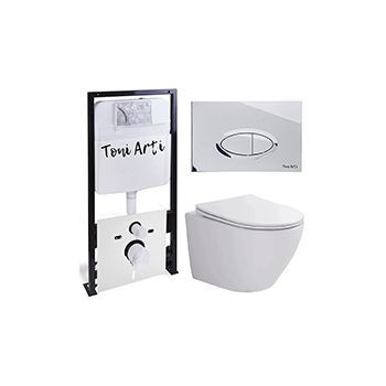 Комплект TONI ARTI TA-01 + Russi с сиденьем с микролифтом, с клавишей Freto TA-0051
