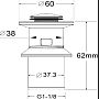 Донный клапан BelBagno BB-PCU-01-IN click-clack Сатин