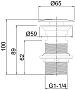 Донный клапан WellWant WWS02110B click-clack Черный матовый
