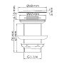 Донный клапан WasserKRAFT A244 Click-Clack Хром