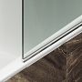Шторка на ванну Maybah Glass MGV-599-5 700x1400 поворотная на монопетле Хром матовый стекло прозрачное