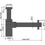 Сифон для раковины Alcaplast A400BLACK Черный матовый