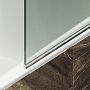 Шторка на ванну Maybah Glass MGV-615-5 600x1400 поворотная на монопетле Хром матовый стекло сатиновое