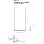 Душевая перегородка Maybah Glass MGD-705-5у 690x1950 в узком профиле Хром матовый стекло графитовое