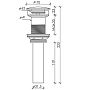 Донный клапан Ceramicanova CN2000CH click-clack Хром