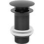 Донный клапан WellWant WWS02110B click-clack Черный матовый