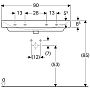 Раковина Geberit Smyle Square 90 500.251.01.1 Белая