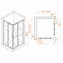 Душевой уголок RGW Passage PA-246B 100x90 030824690-14 профиль Черный стекло прозрачное
