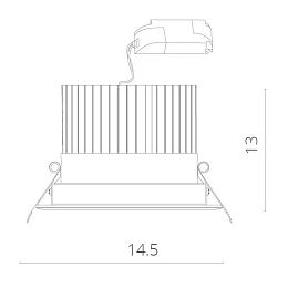 Встраиваемый светильник ARTE Lamp A3315PL-1WH