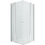 Душевой уголок New Trendy New Soleo Chrome 100х100 K-0410 профиль Хром стекло прозрачное