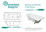 Ванна из литьевого мрамора Marmo Bagno Глория 160x70 MB-GL160-70 без гидромассажа
