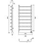 Электрический полотенцесушитель Domoterm Стефано П8 400x800 АБР ER Античная бронза